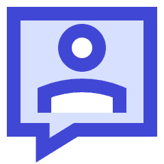 Chat Bubble User Contact Icon from Sharp Duo Set