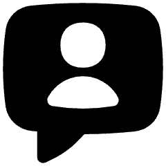 Chat Bubble User Contact Icon from Flex Solid Set