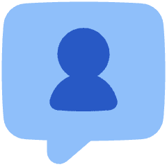 Chat Bubble User Contact Icon from Plump Flat Set