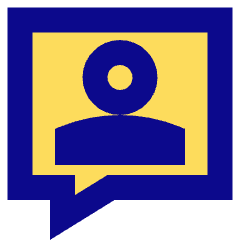 Chat Bubble User Contact Icon from Sharp Pop Set