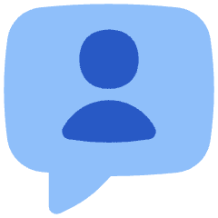 Chat Bubble User Contact Icon from Flex Flat Set