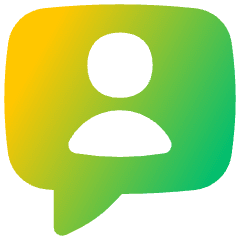 Chat Bubble User Contact Icon from Flex Gradient Set