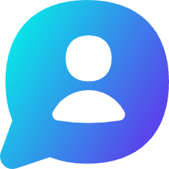 Chat Bubble User Contact Circle Icon from Flex Gradient Set