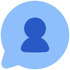 Chat Bubble User Contact Circle Icon from Plump Flat Set