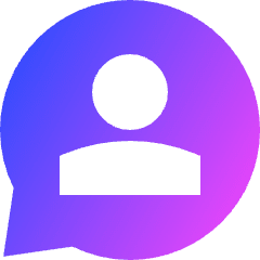 Chat Bubble User Contact Circle Icon from Sharp Gradient Set