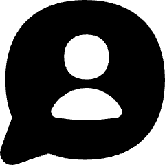 Chat Bubble User Contact Circle Icon from Flex Solid Set