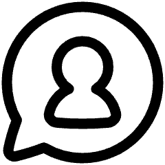 Chat Bubble User Contact Circle Icon from Plump Line Set