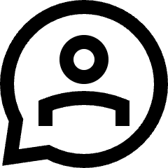 Chat Bubble User Contact Circle Icon from Sharp Line Set