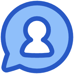 Chat Bubble User Contact Circle Icon from Plump Duo Set
