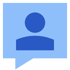 Chat Bubble User Contact Icon from Sharp Flat Set