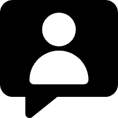 Chat Bubble User Contact Icon from Core Solid Set