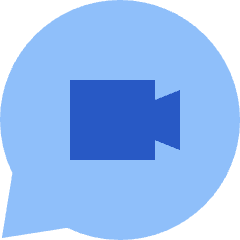 Chat Bubble Video Call Oval Icon from Sharp Flat Set