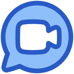 Chat Bubble Video Call Oval Icon from Plump Duo Set