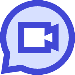 Chat Bubble Video Call Oval Icon from Sharp Duo Set
