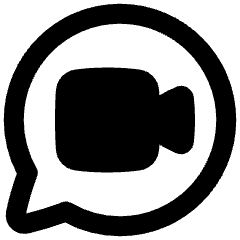 Chat Bubble Video Call Oval Icon from Plump Remix Set