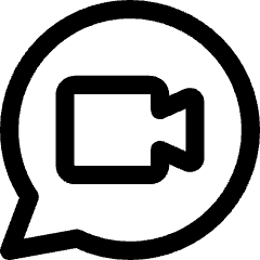 Chat Bubble Video Call Oval Icon from Core Line Set