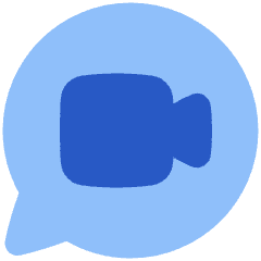 Chat Bubble Video Call Oval Icon from Plump Flat Set