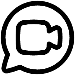 Chat Bubble Video Call Oval Icon from Plump Line Set