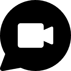 Chat Bubble Video Call Oval Icon from Core Solid Set