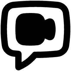 Chat Bubble Video Call Square Icon from Flex Remix Set