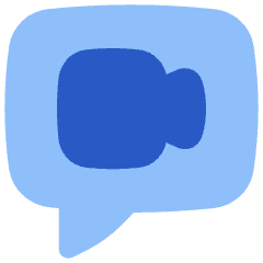 Chat Bubble Video Call Square Icon from Flex Flat Set