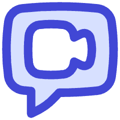 Chat Bubble Video Call Square Icon from Flex Duo Set
