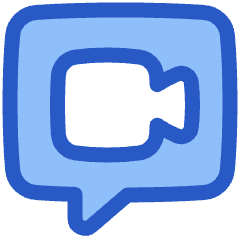 Chat Bubble Video Call Square Icon from Plump Duo Set