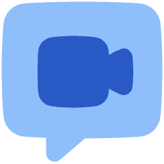 Chat Bubble Video Call Square Icon from Plump Flat Set