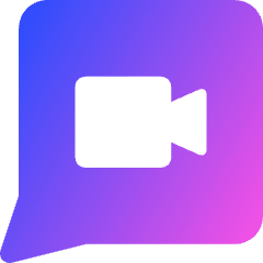 Chat Bubble Video Call Square Icon from Core Gradient Set