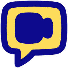Chat Bubble Video Call Square Icon from Flex Pop Set