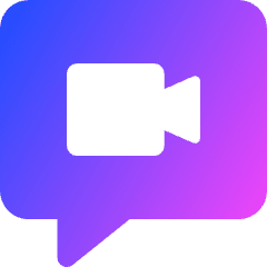 Chat Bubble Video Call Square Icon from Core Gradient Set