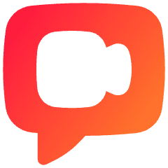 Chat Bubble Video Call Square Icon from Flex Gradient Set