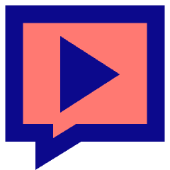Chat Bubble Video Voice Note Icon from Sharp Pop Set