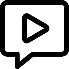 Chat Bubble Video Voice Note Icon from Core Line Set