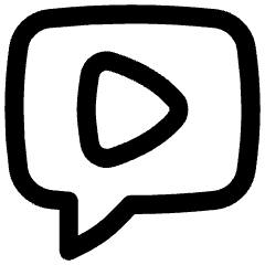 Chat Bubble Video Voice Note Icon from Flex Line Set