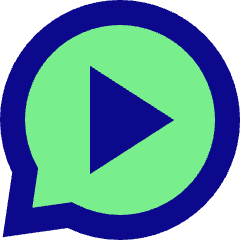 Chat Bubble Video Voice Note Circle Icon from Sharp Pop Set