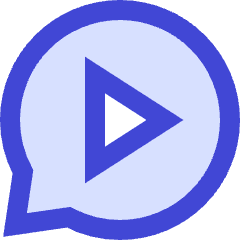 Chat Bubble Video Voice Note Circle Icon from Sharp Duo Set