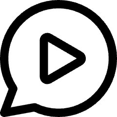 Chat Bubble Video Voice Note Circle Icon from Core Line Set