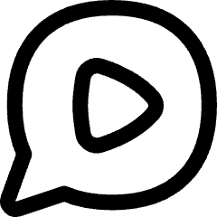 Chat Bubble Video Voice Note Circle Icon from Flex Line Set