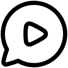 Chat Bubble Video Voice Note Circle Icon from Plump Line Set