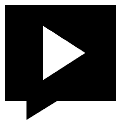 Chat Bubble Video Voice Note Icon from Sharp Solid Set