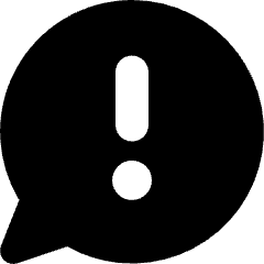 Chat Bubble Warning Icon from Micro Solid Set
