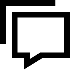 Chat Message Stack Icon from Sharp Line Set