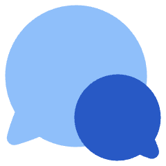 Chat Two Bubbles Oval Icon from Plump Flat Set