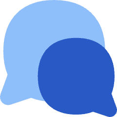 Chat Two Bubbles Oval Icon from Flex Flat Set