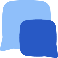 Chat Two Bubbles Square Icon from Flex Flat Set