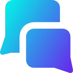 Chat Two Bubbles Square 1 Icon from Core Gradient Set