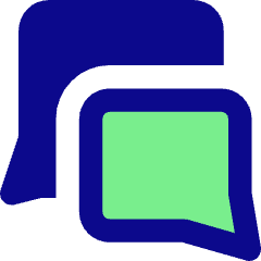 Chat Two Bubbles Square 1 Icon from Core Pop Set