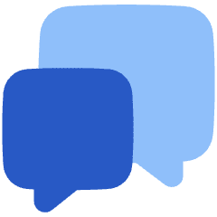 Chat Two Bubbles Square 2 Icon from Plump Flat Set