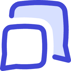 Chat Two Bubbles Square 2 Icon from Flex Duo Set